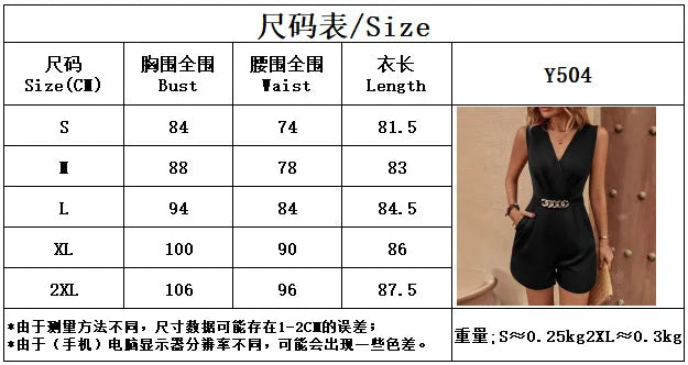 V-Neck High Waist Jumpsuit