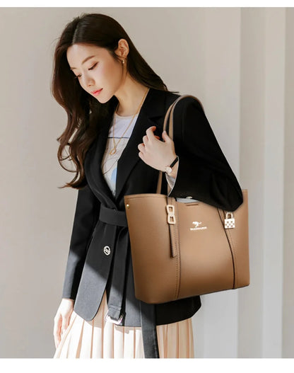 Luxury Leather Shoulder Tote Bag