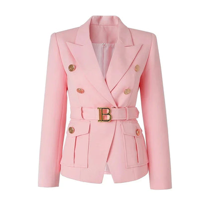 Luxury Pocket Blazer with Belt