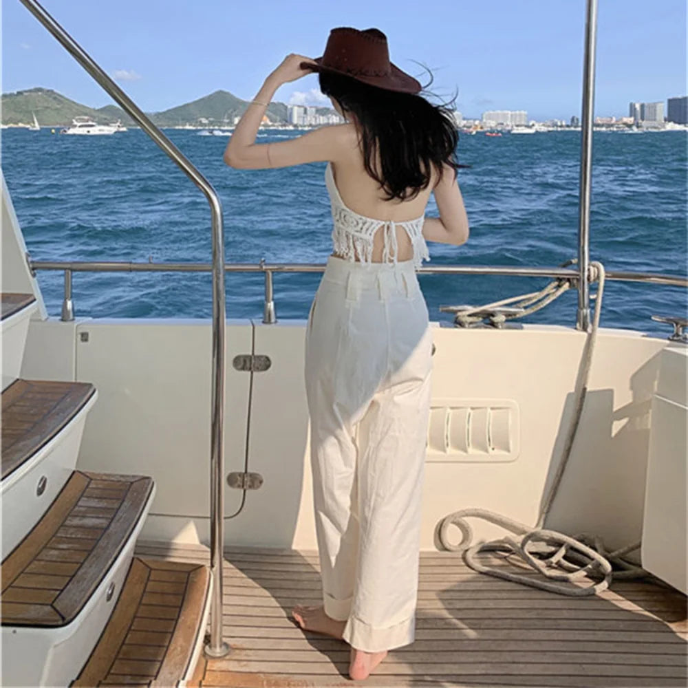 Sexy Boho Crochet Halter Top