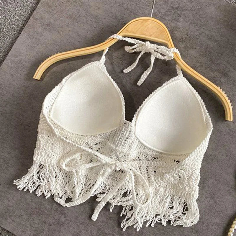 Sexy Boho Crochet Halter Top