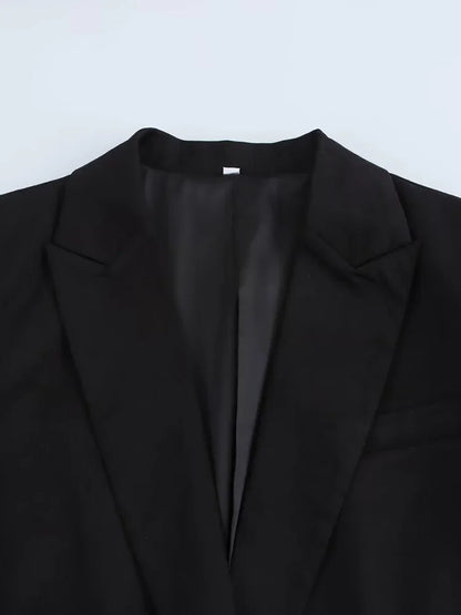 Willshela Black Lace-Up Blazer