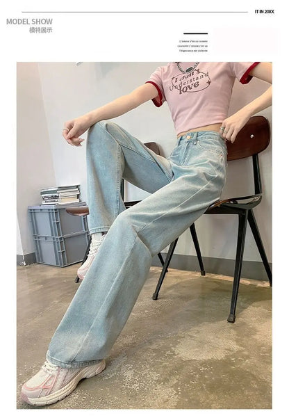 High-Waisted Slimming Straight-Leg Jeans