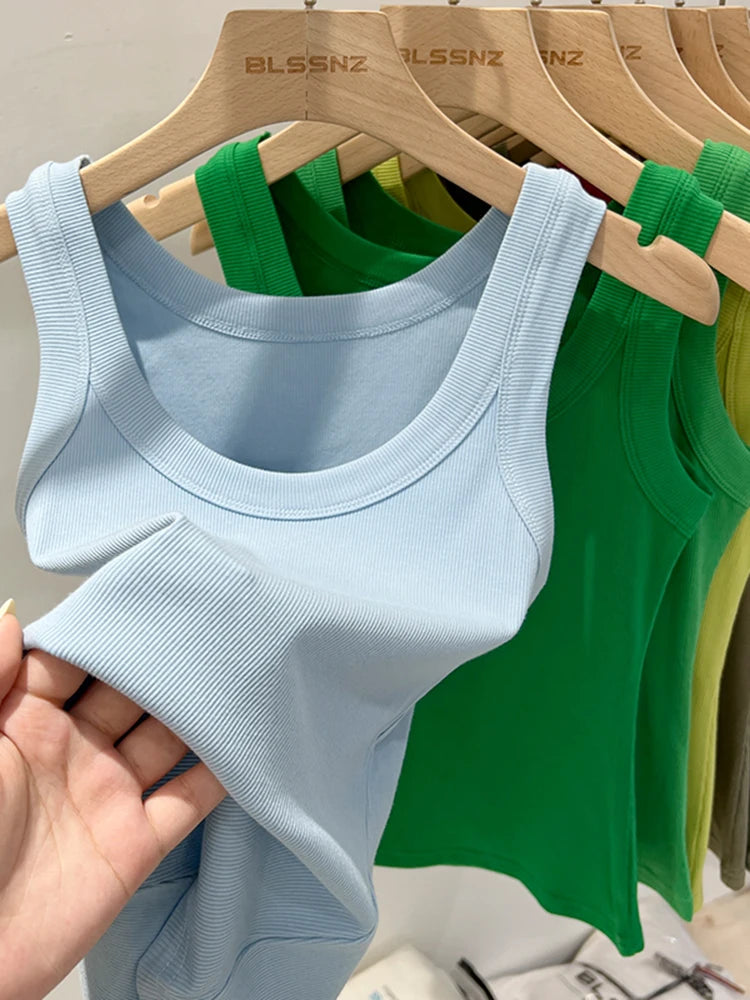 Women’s Ribbed Solid Tank Top