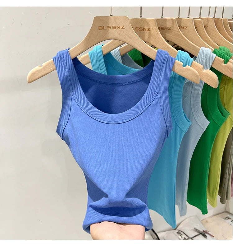 Women’s Ribbed Solid Tank Top