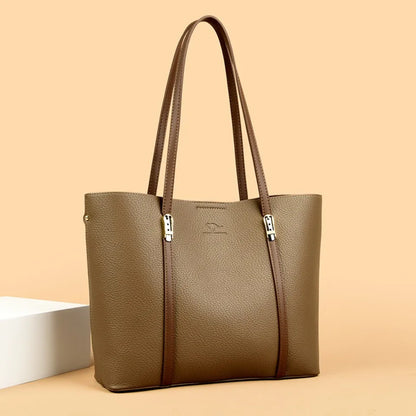 Luxury Leather Shoulder Tote Bag