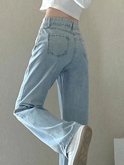 High-Waisted Slim Wide-Leg Jeans for Women