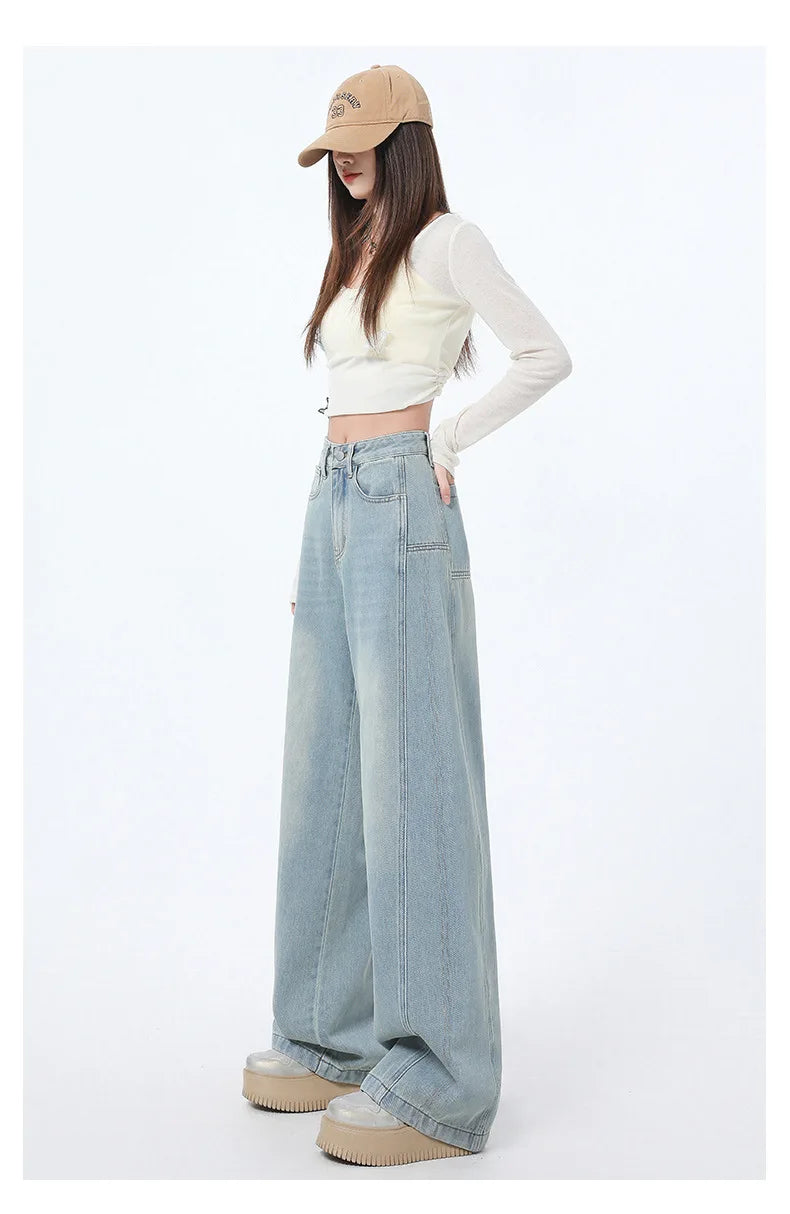 Pear-Shaped High-Waisted Denim Pants