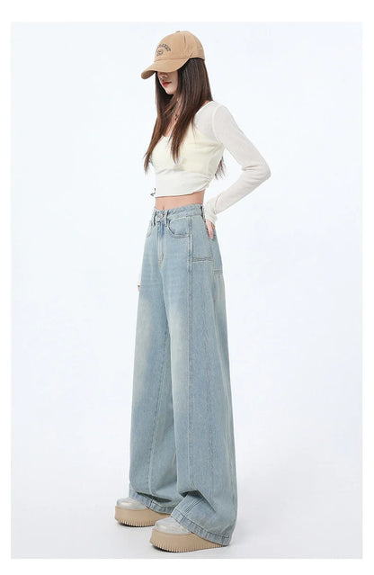 Pear-Shaped High-Waisted Denim Pants