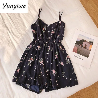 Sleeveless Floral Wide Leg Jumpsuit