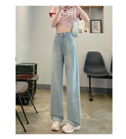 High-Waisted Slimming Straight-Leg Jeans