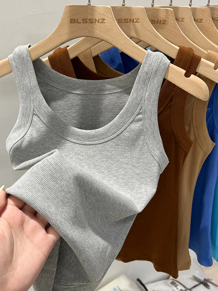 Women’s Ribbed Solid Tank Top