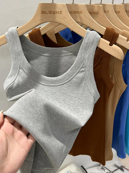 Women’s Ribbed Solid Tank Top