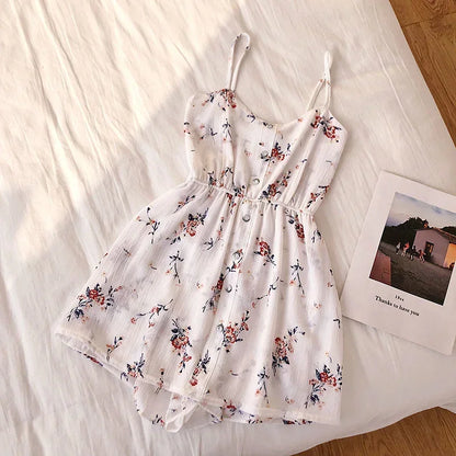 Sleeveless Floral Wide Leg Jumpsuit