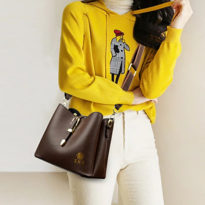 Luxury Designer Leather Bucket Bag