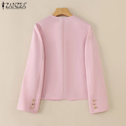 ZANZEA Elegant Button-Up Blazer