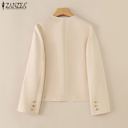 ZANZEA Elegant Button-Up Blazer