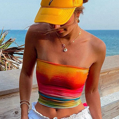 Y2K Aesthetic Floral Bow Top