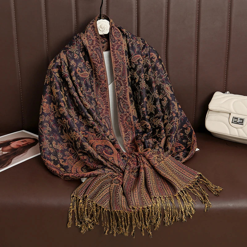 Luxury Autumn Cashmere Pashmina Shawl