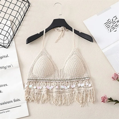 Sexy Boho Crochet Halter Top