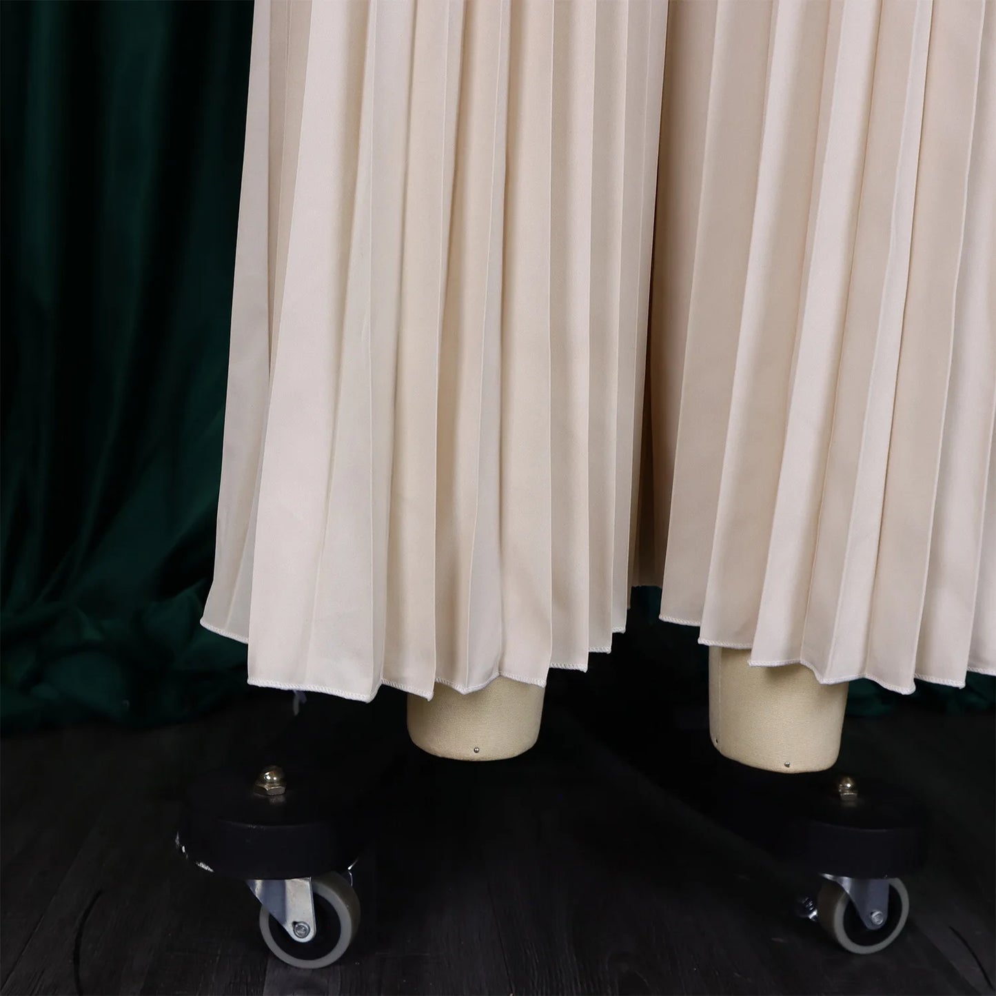 Halter Neck Pleated Wide Leg Jumpsuit