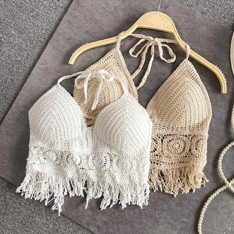 Sexy Boho Crochet Halter Top