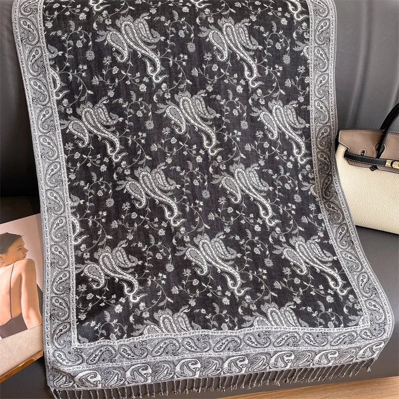 Luxury Autumn Cashmere Pashmina Shawl