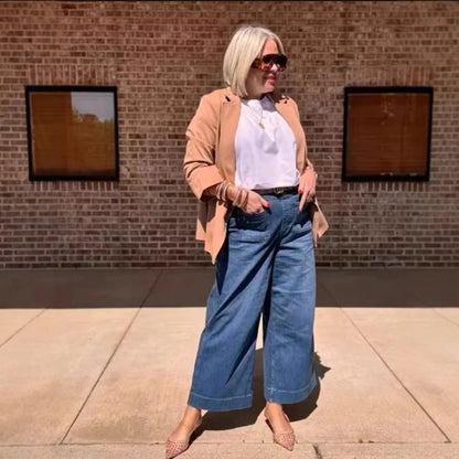 High-Waisted Straight Leg Jeans for Women
