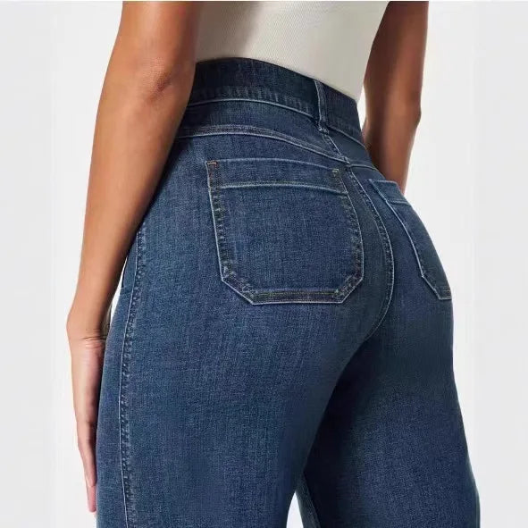 High-Waisted Straight Leg Jeans for Women