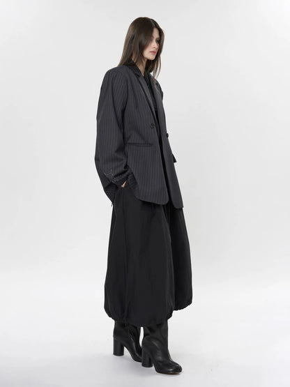 asual Striped Double-Breasted Blazer