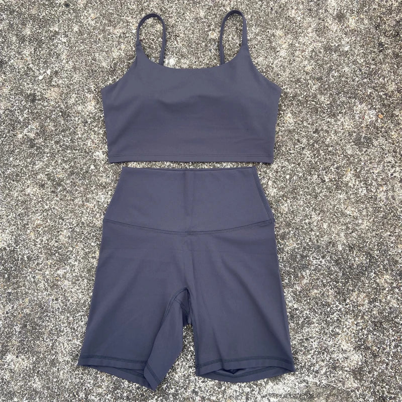 2-Piece Yoga Workout Shorts Set