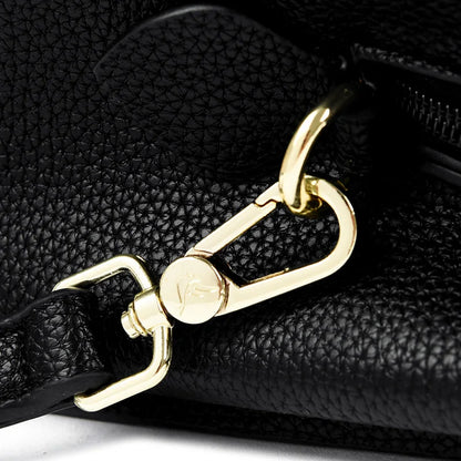 Genuine Leather Top-Handle Handbag
