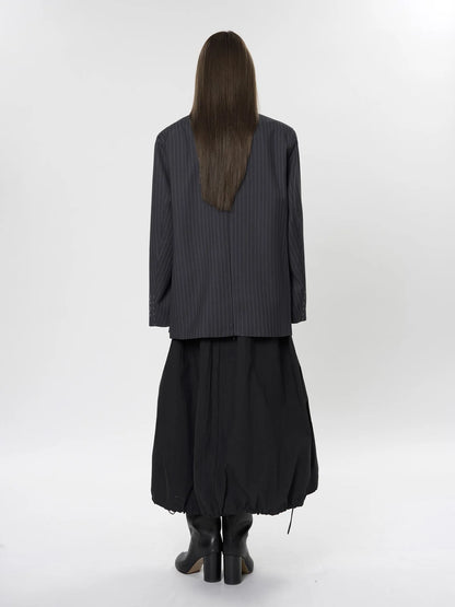 asual Striped Double-Breasted Blazer