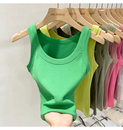Women’s Ribbed Solid Tank Top