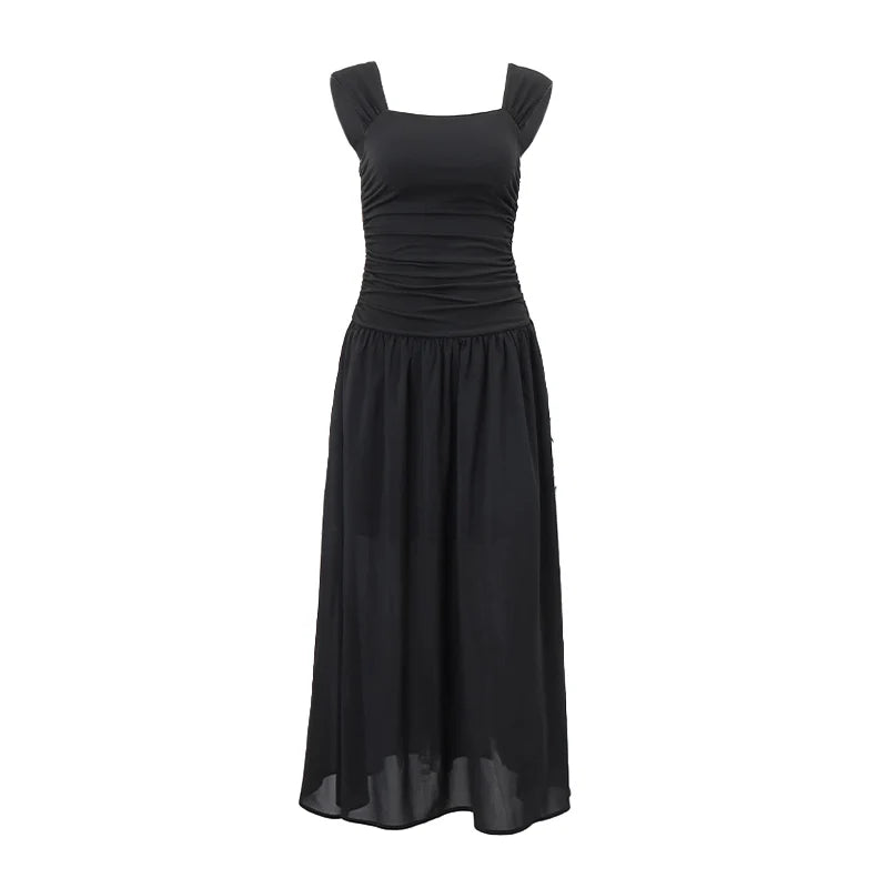 Elegant Ruched Bodycon Maxi Dress