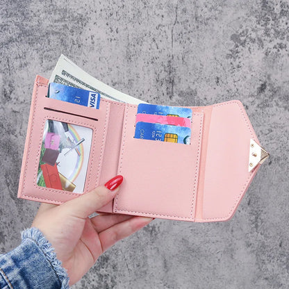 Heart Buckle Folding Wallet