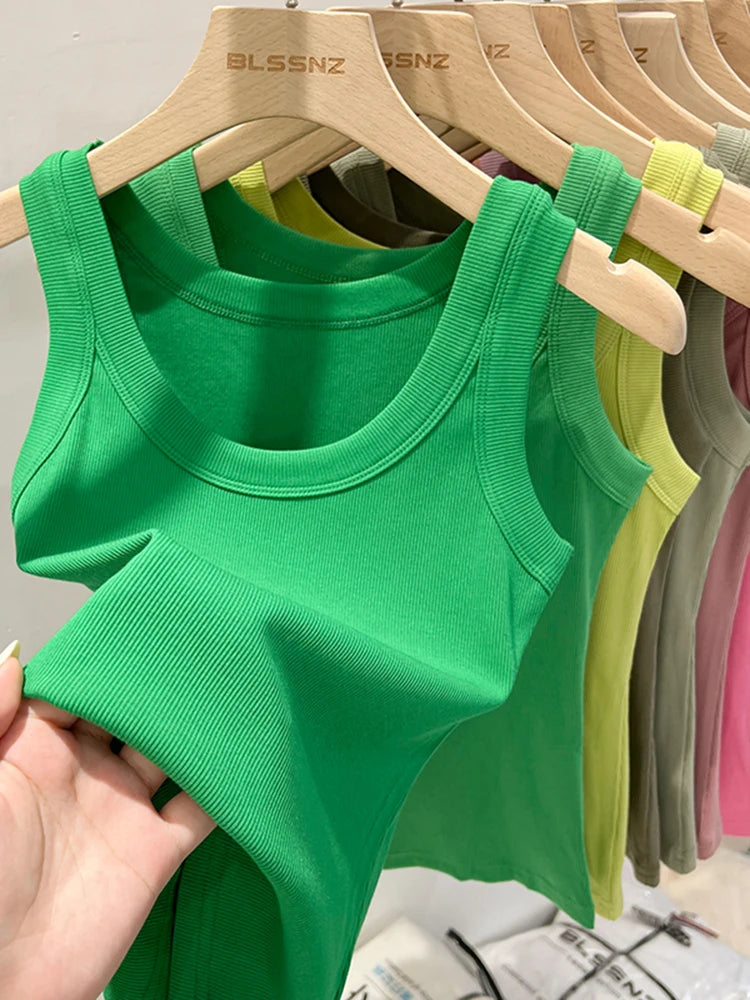 Women’s Ribbed Solid Tank Top
