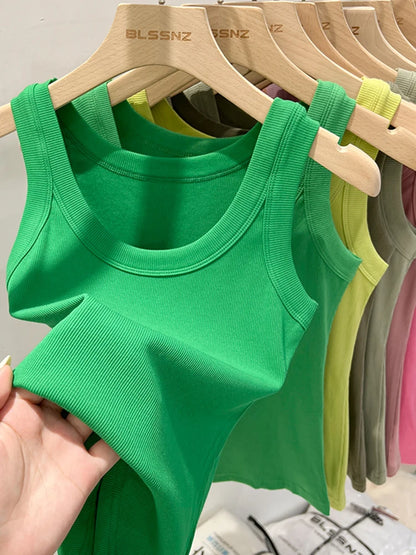 Women’s Ribbed Solid Tank Top