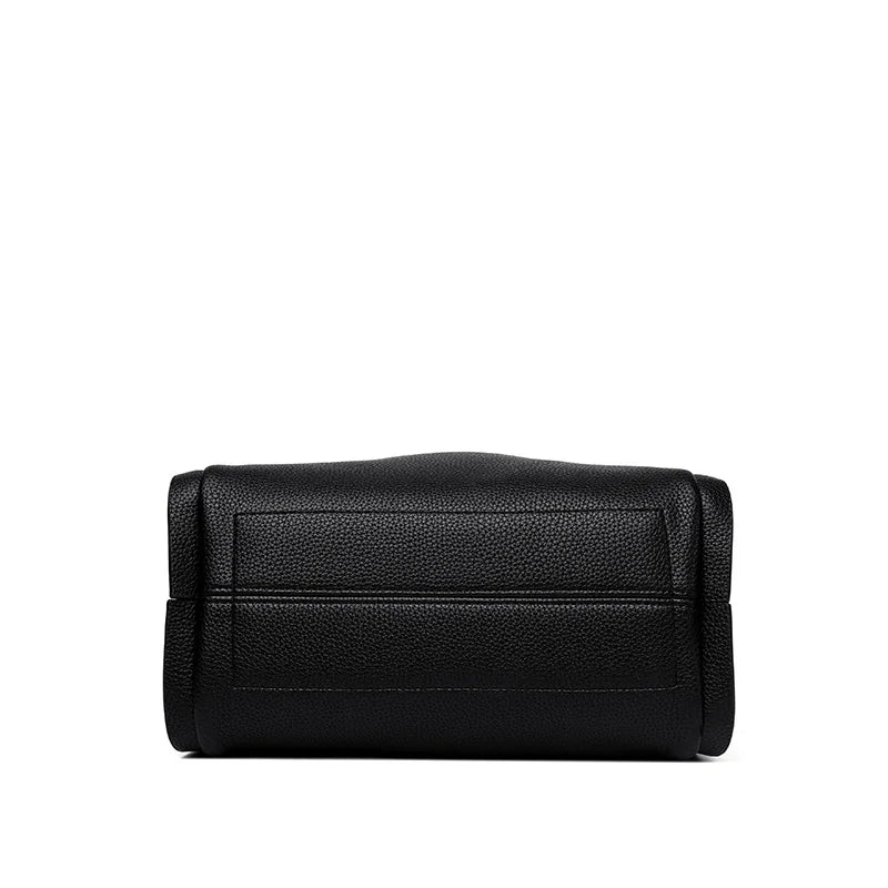 Genuine Leather Top-Handle Handbag