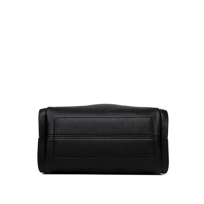 Genuine Leather Top-Handle Handbag
