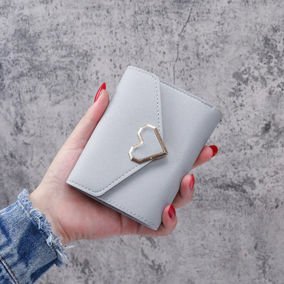 Heart Buckle Folding Wallet