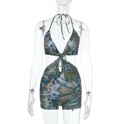 Avrilyaan Backless Summer Playsuit