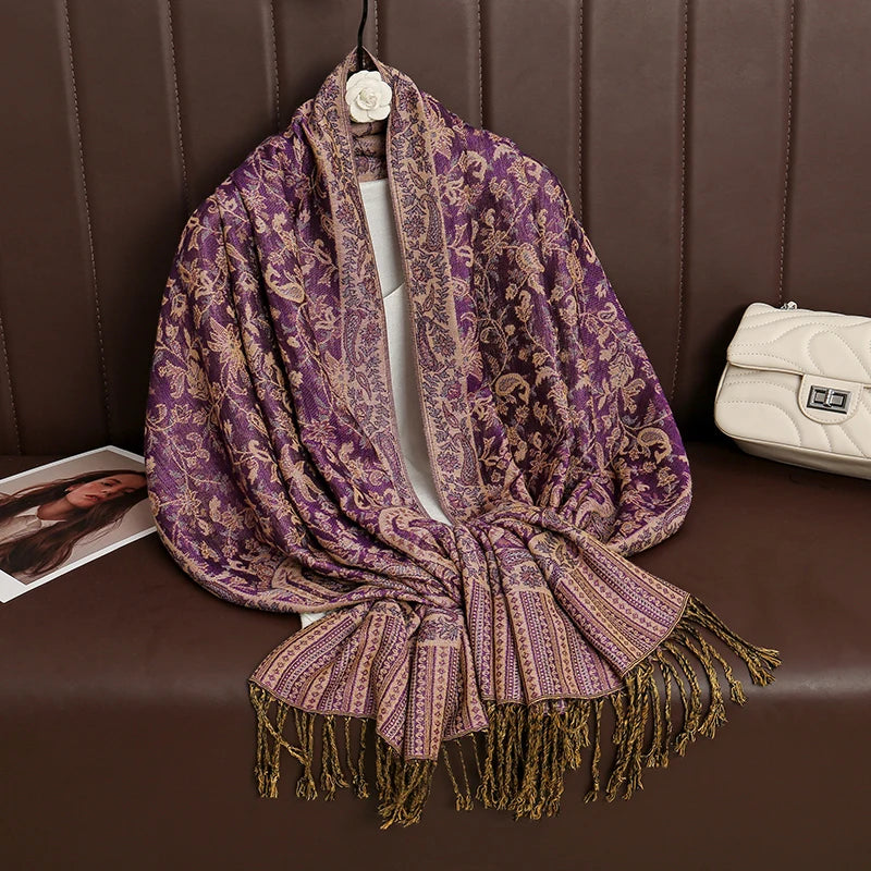Luxury Autumn Cashmere Pashmina Shawl
