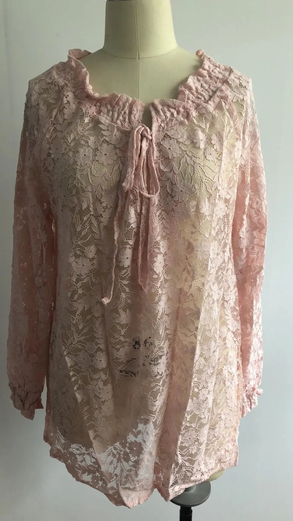 Boho Lace Hollow-Out V-Neck Blouse