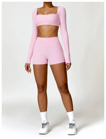2-Piece Yoga Shorts Fitness Set
