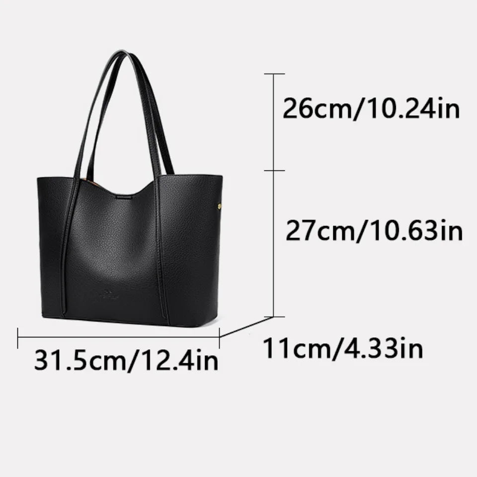 Luxury Leather Shoulder Tote Bag