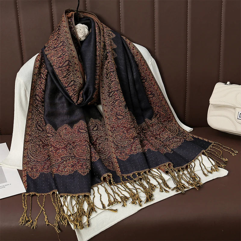 Luxury Autumn Cashmere Pashmina Shawl