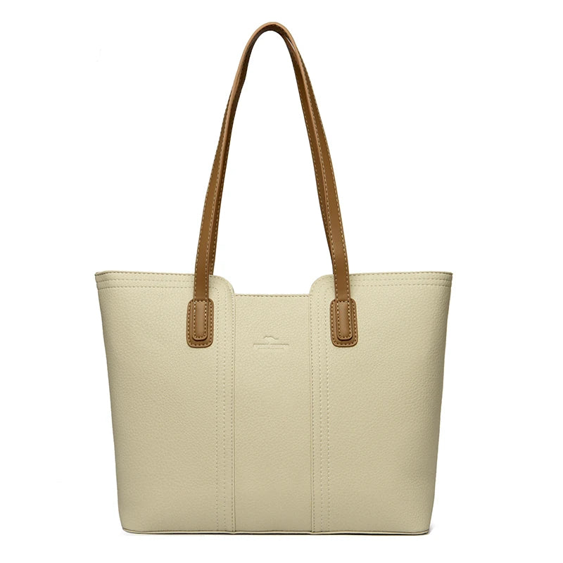 Luxury Leather Shoulder Tote Bag