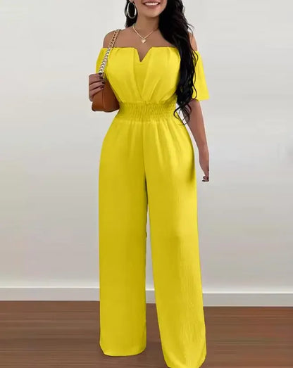 Off-Shoulder Wide Leg Jumpsuit