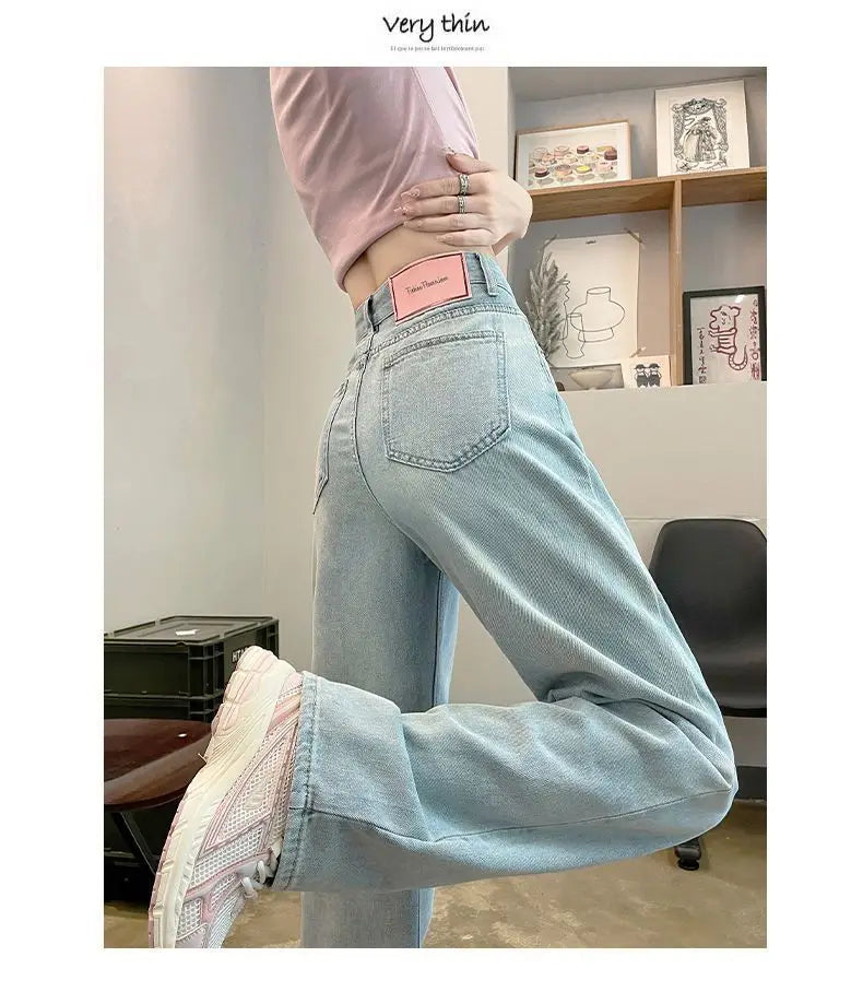 High-Waisted Slimming Straight-Leg Jeans